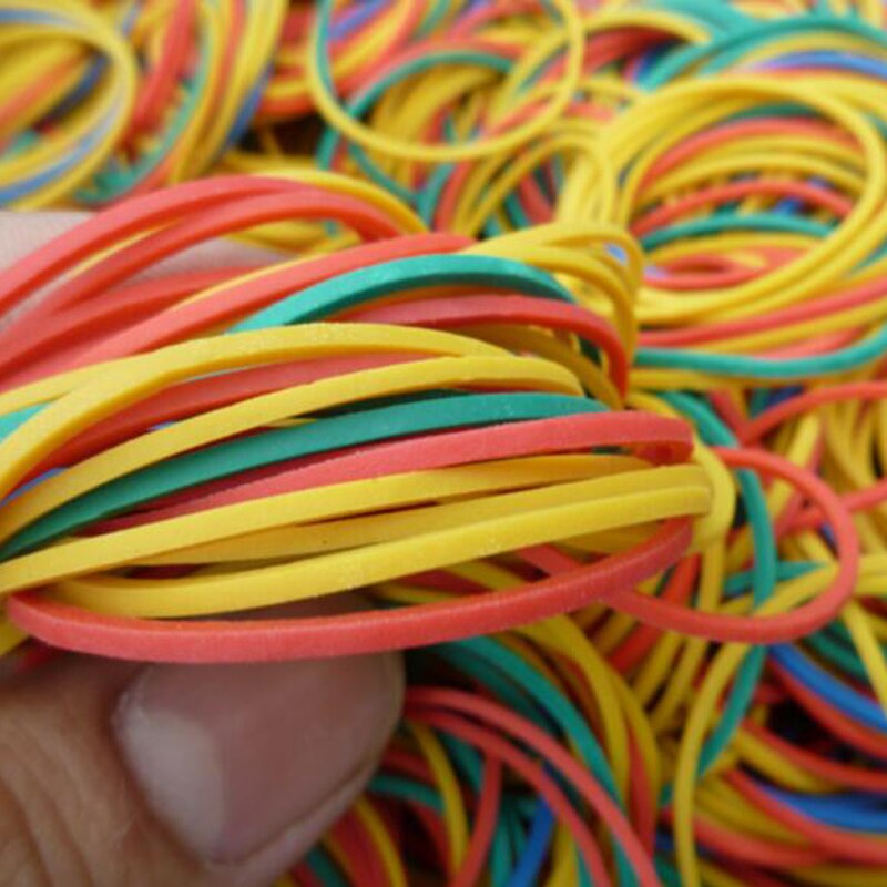 500 pcs/Pack Mixed Color Rubber Bands Colorful Diameter 40mm Rubber Band Rubber Rings Elastic Band Office Supply