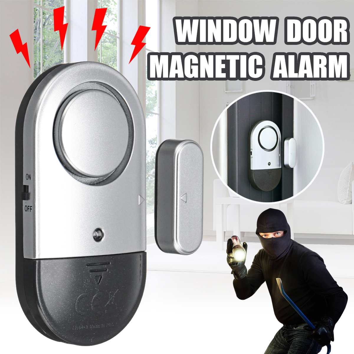 120db super høj lyd alarm sensor mini vindue dør sensor trådløs tyverialarm med magnetisk sensor hjem sikkerhedssystem sæt