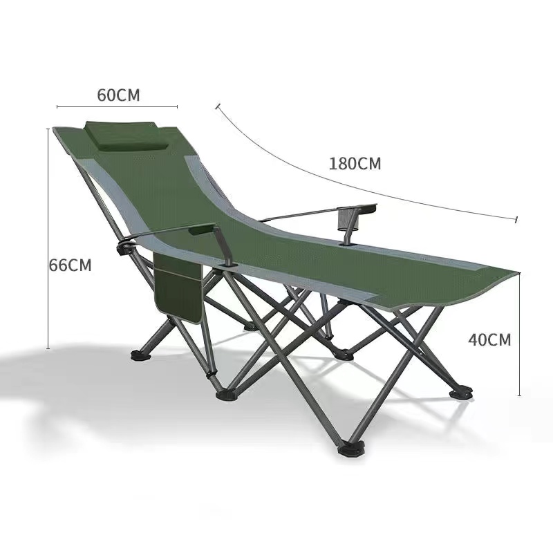 Camping Vouwen Bed Fauteuil Enkele Bed Kantoor Lunch Bed Draagbare Outdoor Vouwen Fauteuil Begeleidende Bed Te Dragen