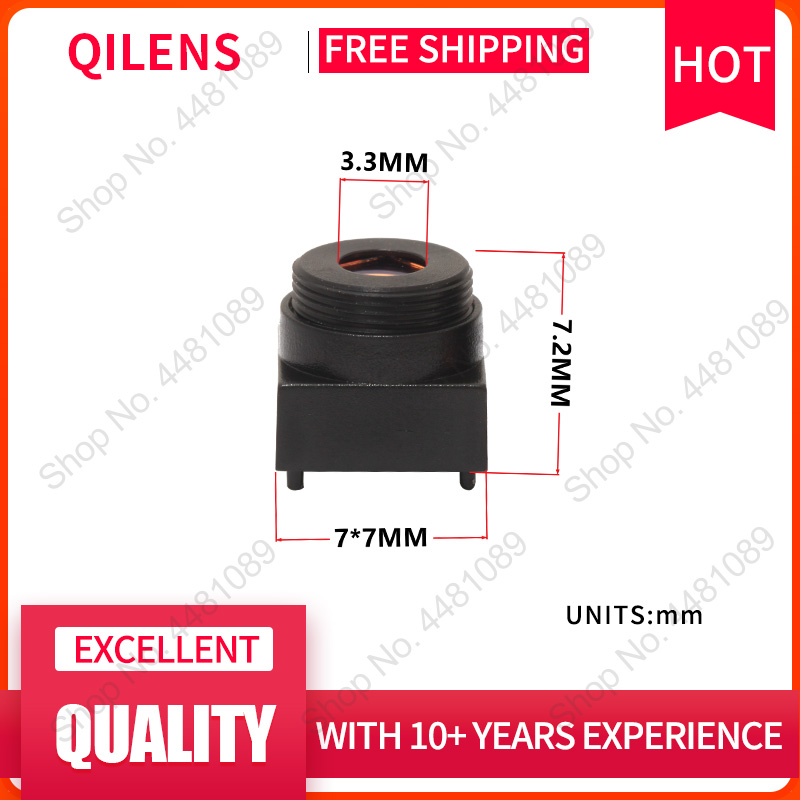 QILENS CCTV lente M7 6mm per sicurezza 720P 1080P HD mini telecamera spillo Foro lente