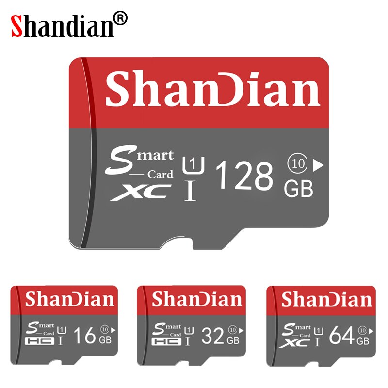 ShanDian mini karta TF szybka klasa 10 8GB 128GB 32GB karta pamięci Tarjeta wysokiej jakości karta Lampa błyskowa 16GB 64GB karta sprytny-sd