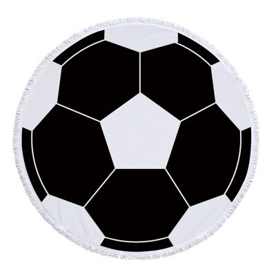 Sport basketball fodbold tryk badehåndklæde runde kvaster mikrofiber yogamåtte badehåndklæde picnic tæppe måtte tapet 150*150: 4