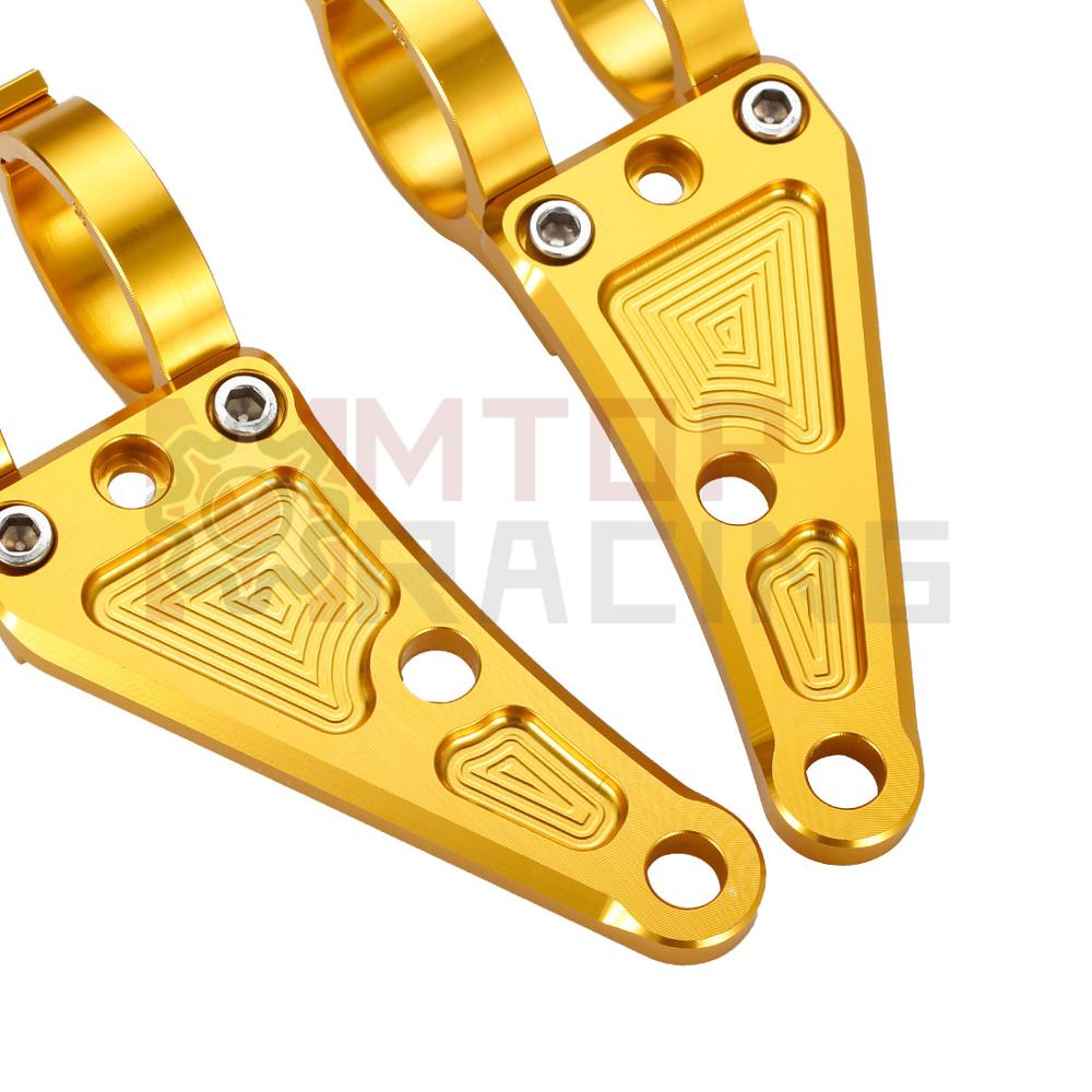 Motorrad Scheinwerfer Montieren Gabel Halterung CNC Gold 27mm 30mm 33mm 35mm 37mm 41mm 43mm 45mm 46mm 52mm 54mm Für Honda Triumph Yamaha