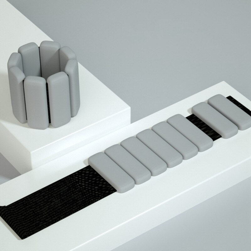 450g*2pcs Running Yoga Dancing Sports Training Fitness Wrist Silicone Bracelet Weight Bangle Bracelet Jogging 11 Color Dynamic: 1 pair gray