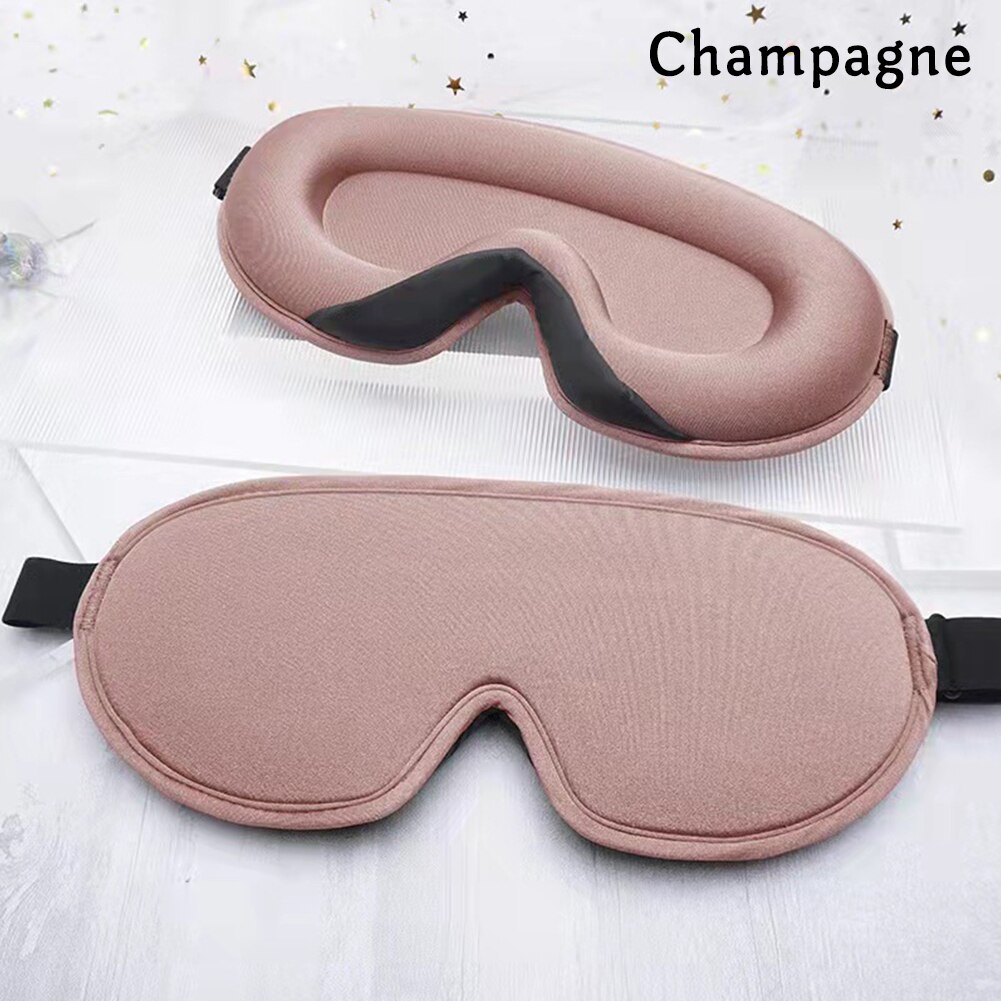 Mascarilla 3D para dormir para hombre y mujer, máscara de ojos Natural para dormir, Parche de viaje suave y portátil, 1 unidad: Champagne
