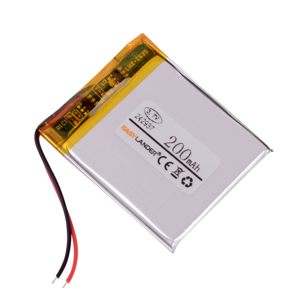 Mp3 Mp4 Player replacement battery for 242937 3.7v 200mAh rechargeable li Tablet polymer battery 253035