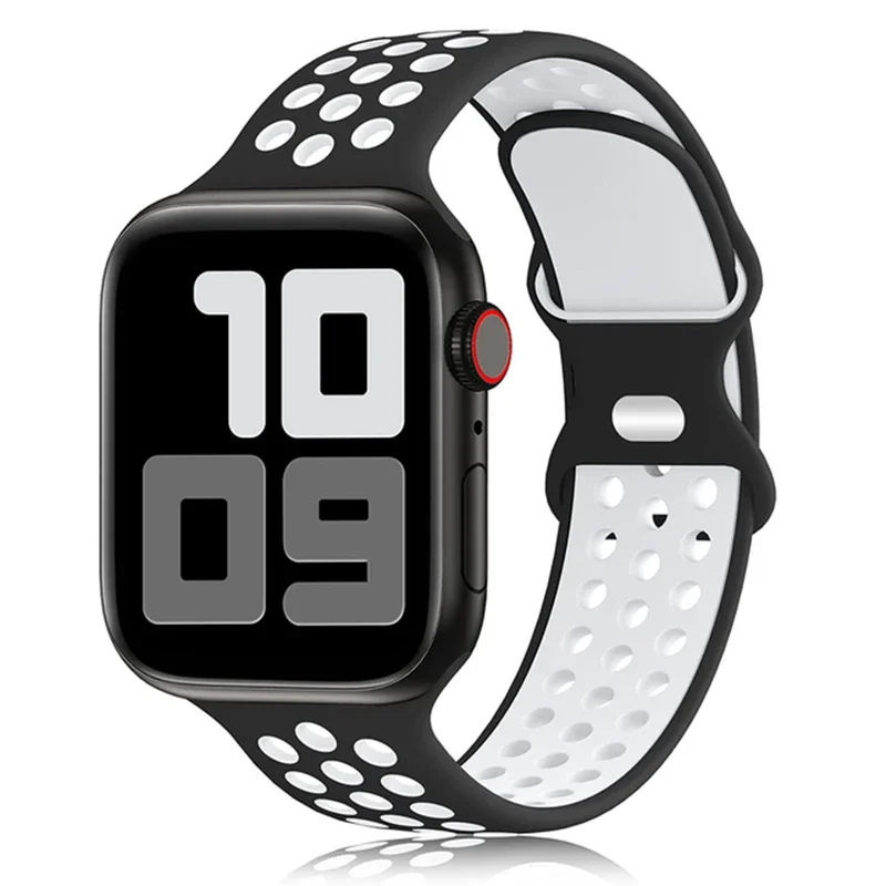 Bracelet de Sport pour Bracelets de montre Apple 44mm 45mm Ultra 2 49mm 40mm 41mm 42mm 45 44mm Bracelet en Silicone IWatch série 9 8 SE 7 3 bandes