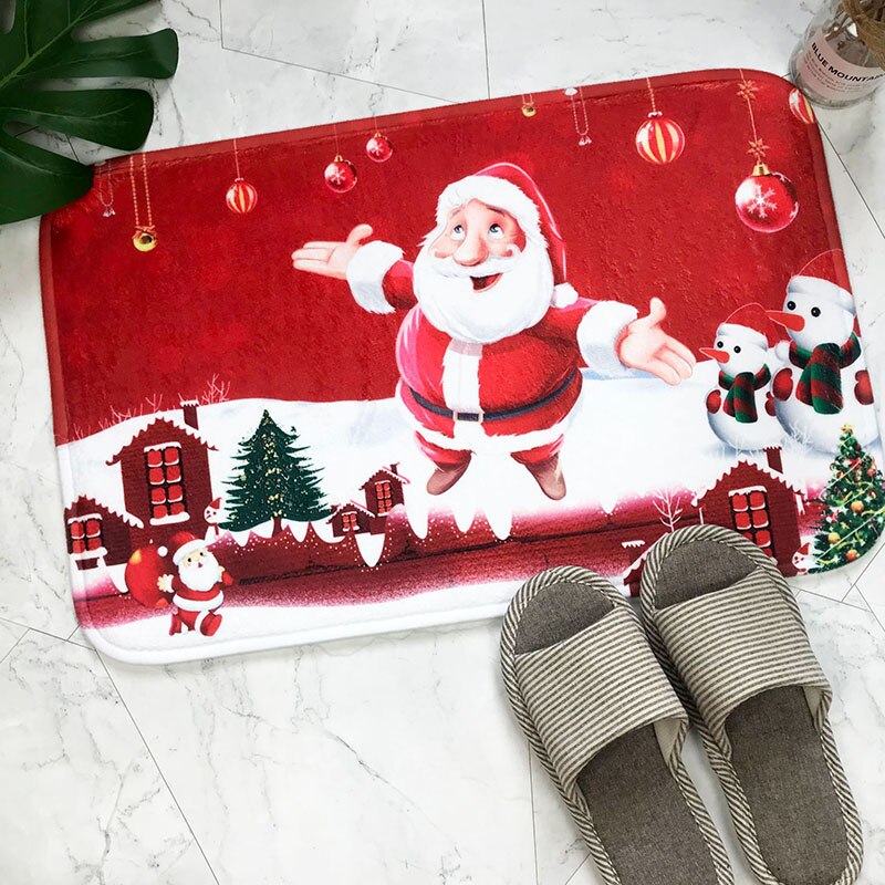 God jul matte utendørs teppe dørmatte nisse ornament julepynt til hjemmet xmas navidad dekor noel år: Stil 5