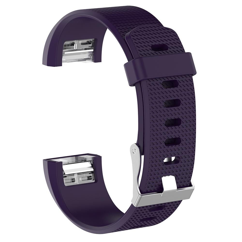 ALLOYSEED Soft Silicone Color Smart Watch Bracelet Band For Fitbit Charge 2 Replacement Wristband Watch Strap For Fitbit Charge2: Dark Purple