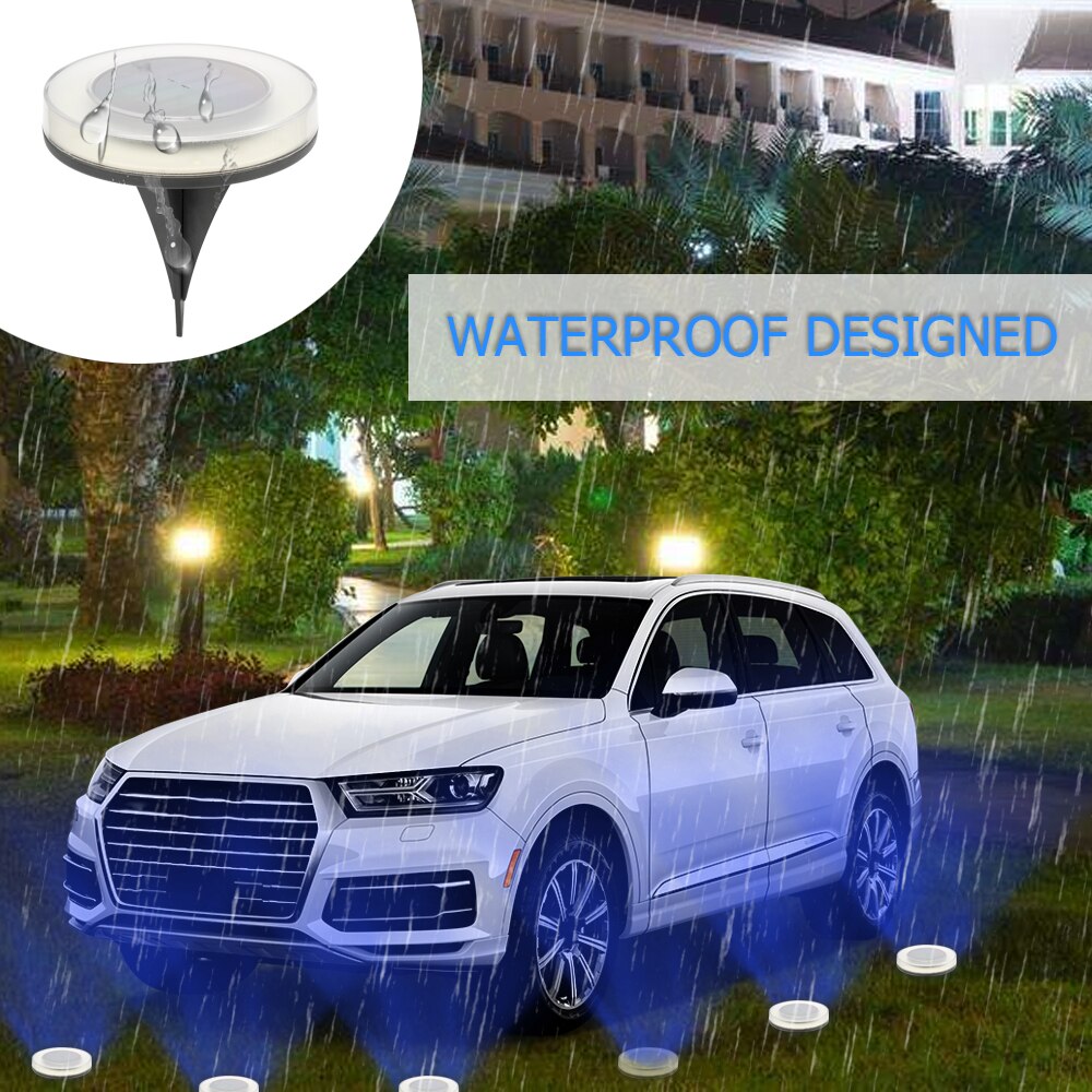 Led underjordsljus solcellsdriven sensorlampa utomhus  ip65 vattentäta fyrkantiga golvlampor 8 leds landskap trädgårdslampa