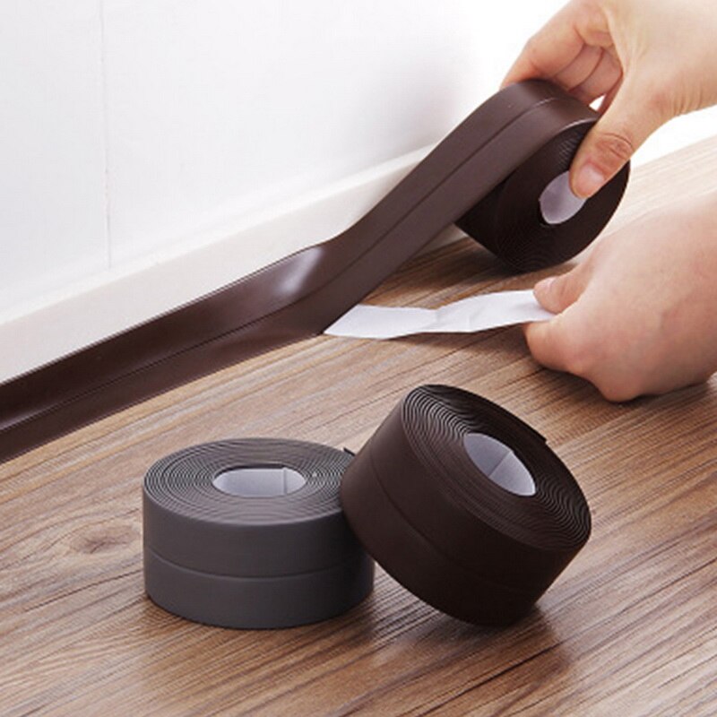 Rubber Waterproof Sealing Strip Sealant Tape Mildew Resistant Self Adhesive Toilet Gap Corner Line Sticker For Kitchen Bathroom