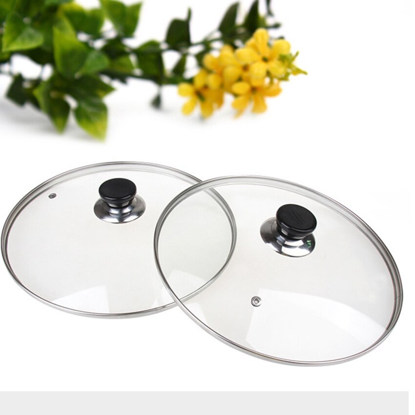 28cm/30cm High Temperature Resistant Transparent Pot Lid Kitchenware Cooking Cookware Accessories Round Glass Cover