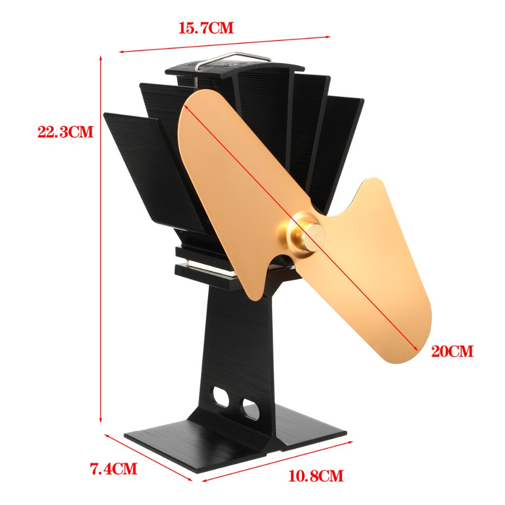 2 Blade Blast Stove Fan Home Silent Blast Stove Fan Ultra Wood Stove Fan Fireplace Fan Home Efficient Heat Distribution