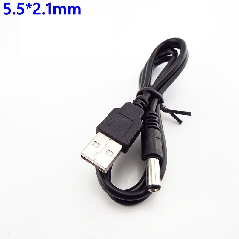 USB2.0 Male Port Type A To DC 5V 3.5*1.35mm 4.0*1.7mm 2.0*0.6mm 2.5*0.7mm 5.5*2.1mm 5.5*2.5mm Barrel Jack Power Cable Connector: 5.5 2.1