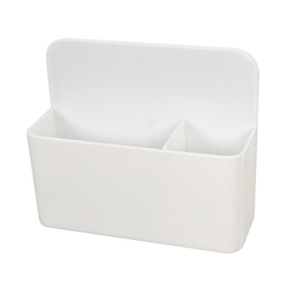 Køleskabsmagnet plast opbevaringsboks magnetisk tavlemærker blyantpen kridtkasser organisatorboks køkken hjemmekontor: Hvid