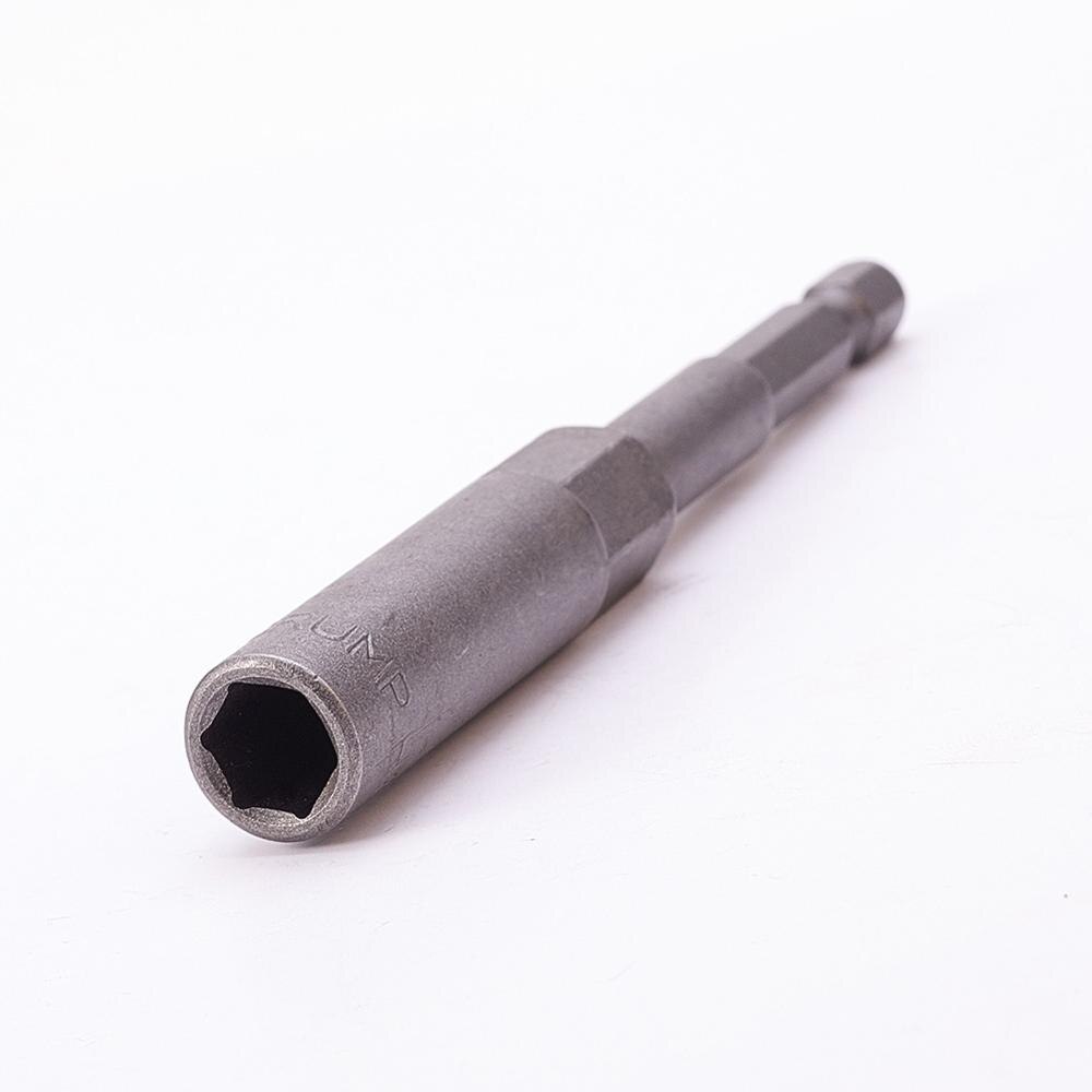 1/4 " drev 7 ~ 19mm sekskantede fatninger 100mm totallængde metalstødmøtrik sætter driver socket bit håndværktøjssæt 1 ~ 3 stk.: 8mm x1 stk