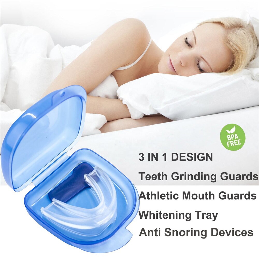 3 In 1 Night Guard Anti Snurken Stop Slijpen Tanden Gum Shield Snore Stopper Anti Snurken Slaap Steun Apparaat Fornatural slaap