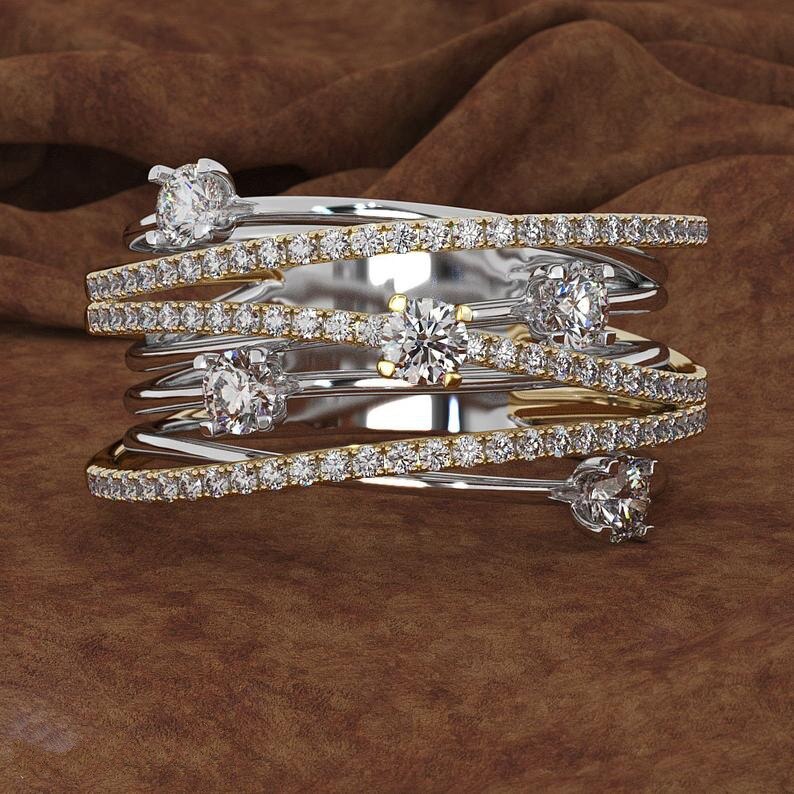 Anillo de plata esterlina 925 para mujer, sortija de compromiso y boda, 3 colores, AAAAA, cz
