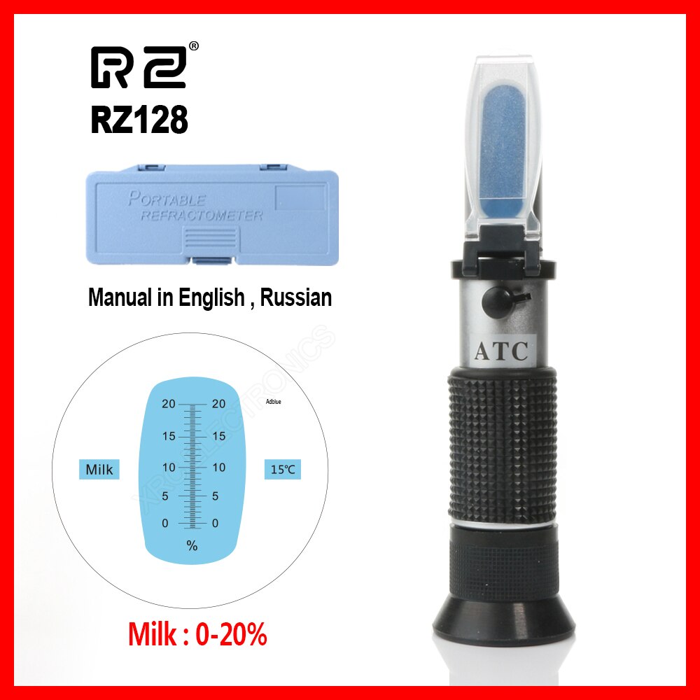 RZ lait Brix testeur mètre 0-20% ATC mesure précision lait réfractomètre outil portable lait Brix testeur mètre RZ128: RZ128 carrying case