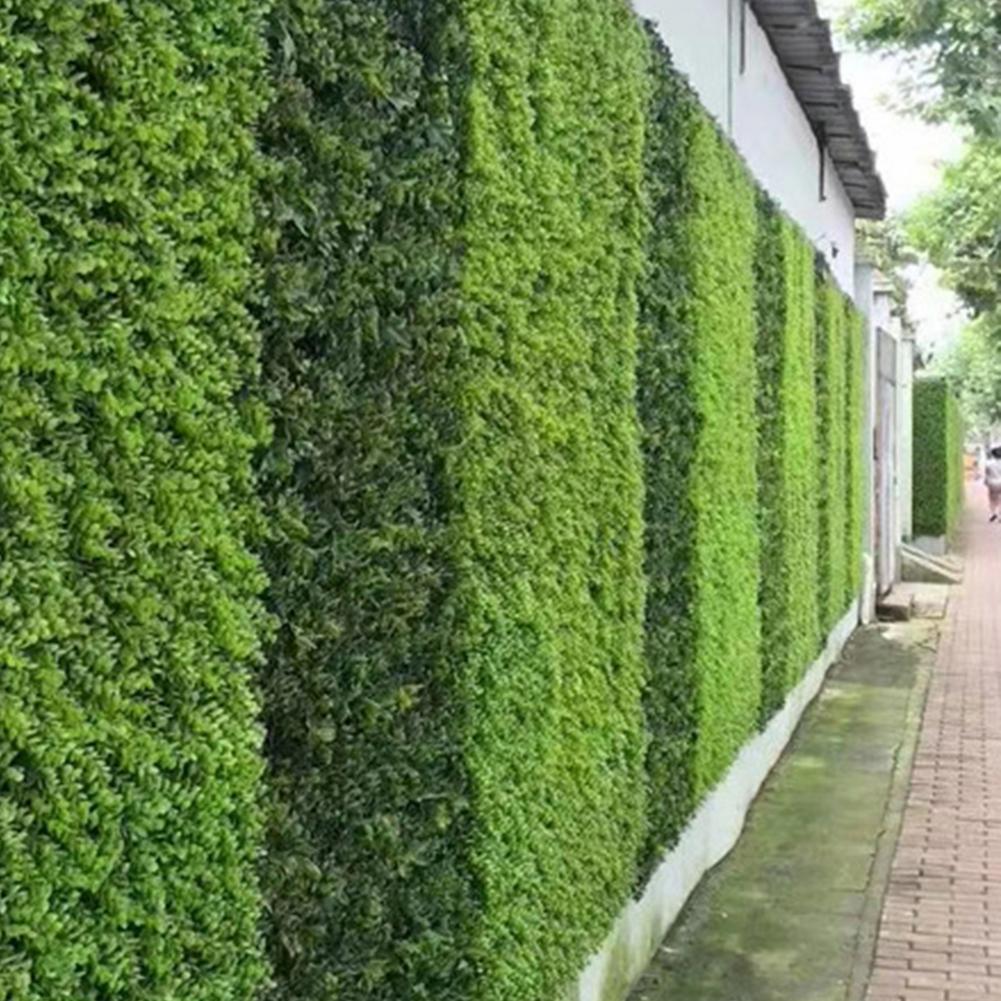 60x40CM Artificial Plant Backdrop Panel UV Protected Privacy Hedge Screen Simulation Plant Wall Decor Lawn For Garden Decoration