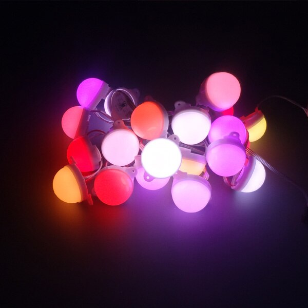 40mm diameter; DC24V; UCS1903 IC; IP68; adresseerbare; 1.44 W (6 LEDs); RGB full kleur; milky cover; IP68 nominale