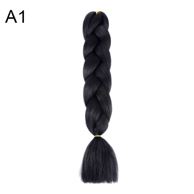 24Inch Synthetic Braiding Hair Extension Ombre Color Rainbow DIY Jumbo Hair Pink Red Blue Hairstyle for Women