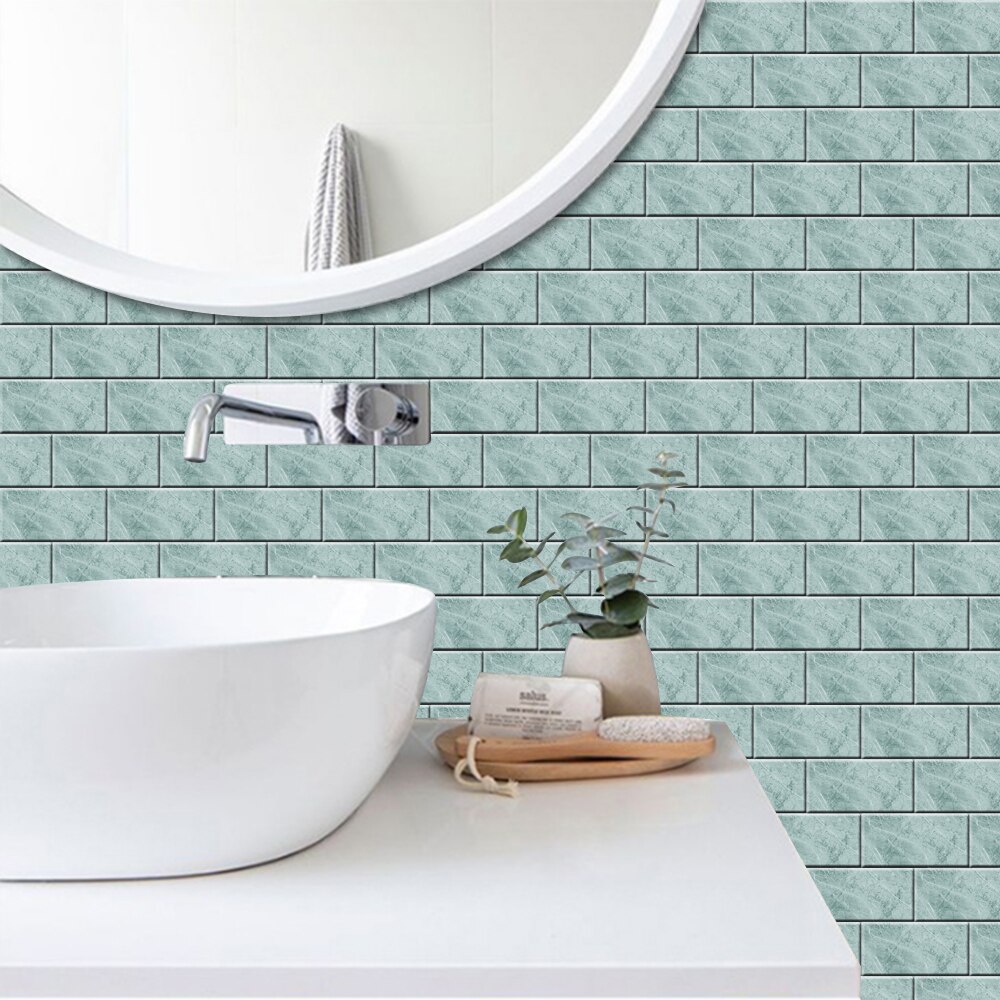 Pvc Zelfklevende Muursticker Tegel Sticker Keuken Badkamer Woonkamer Diy Decoratieve Behang Waterdicht En Oilproof