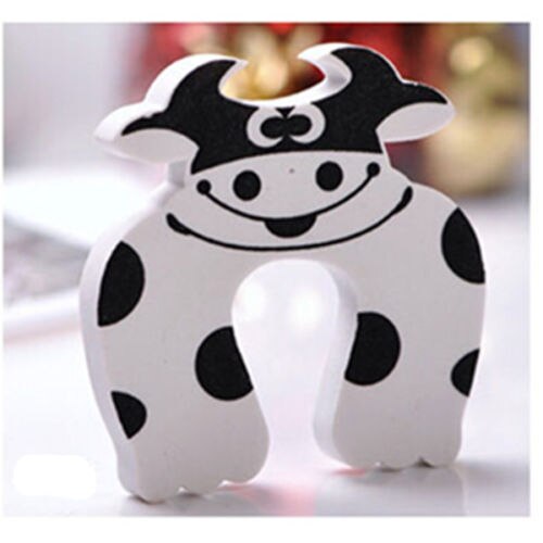 2Pcs Kids Baby Cartoon Animal Jammers Stop Edge & Corner for Children Guards Door Stopper Holder lock Safety Finger Protector: Cow