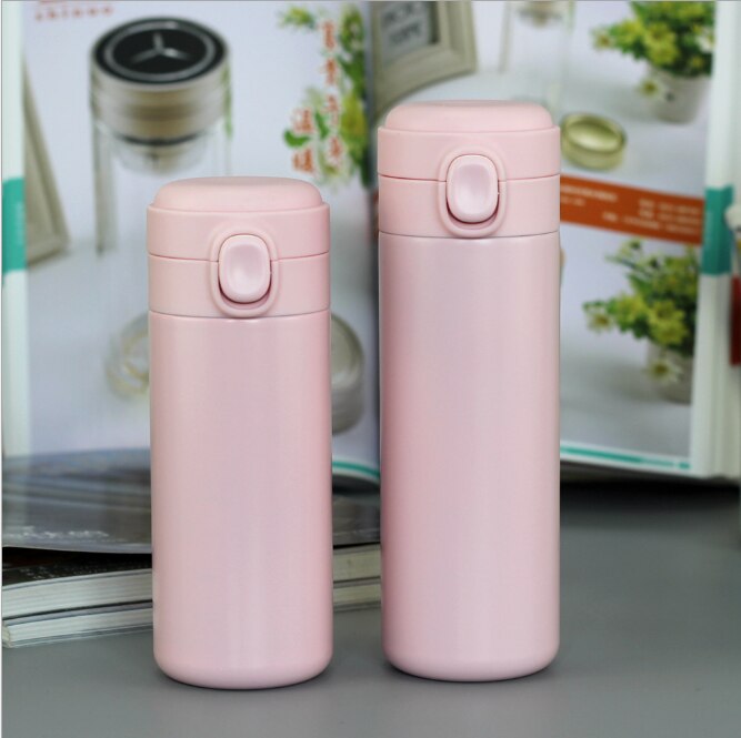 200ML dessin animé eau chaude Thermos tasse bouteille en acier inoxydable vide flacons Thermo tasse café thé voyage Thermocup: 350ml / Rose