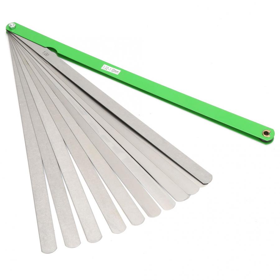 300mm 0.02-1mm Gap Feeler Gauge 17 Blades Metric Thickness Stainless Steel Measurement Tool with Folding