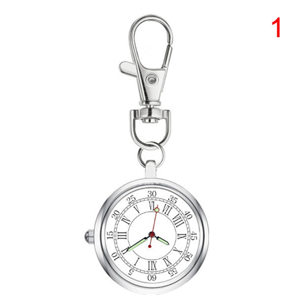 Llavero con reloj de bolsillo de cuarzo para hombre y mujer, colgante portátil con esfera redonda, H9: 1