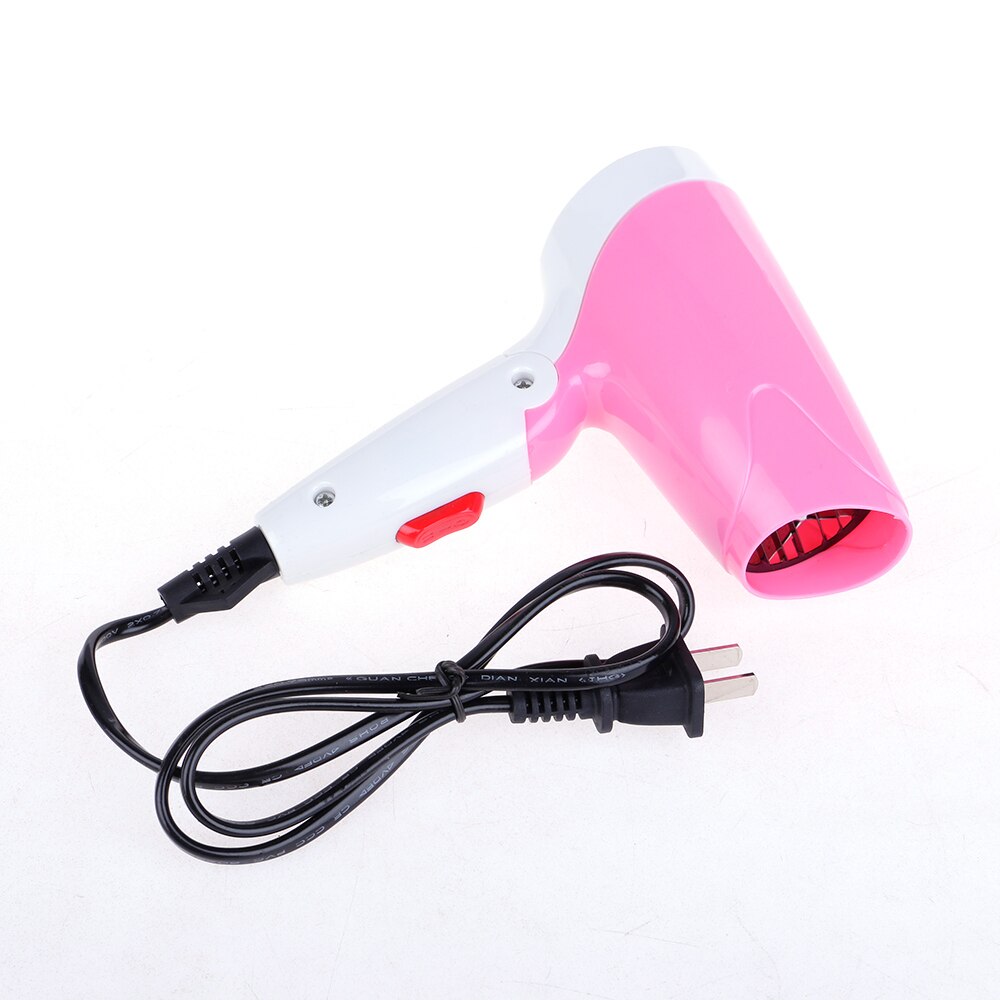 Secador de pelo portátil, secador de dormitorio plegable, Material ABS rosa/verde para el hogar eléctrico