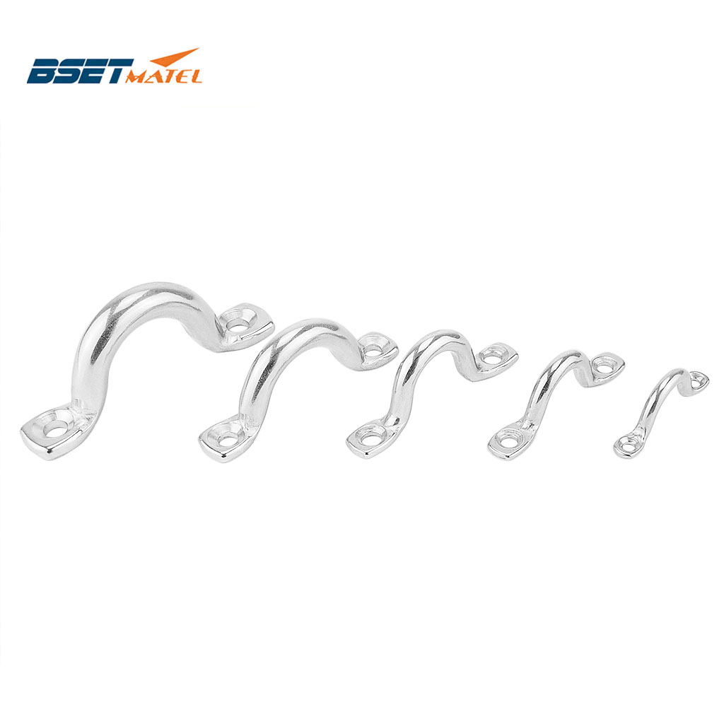 Stainless Steel 316 Bimini Boat Top PAD EYE Straps Tie Down Kayak Deck Loops Tie Down Anchor Point footman's loo marine hardware