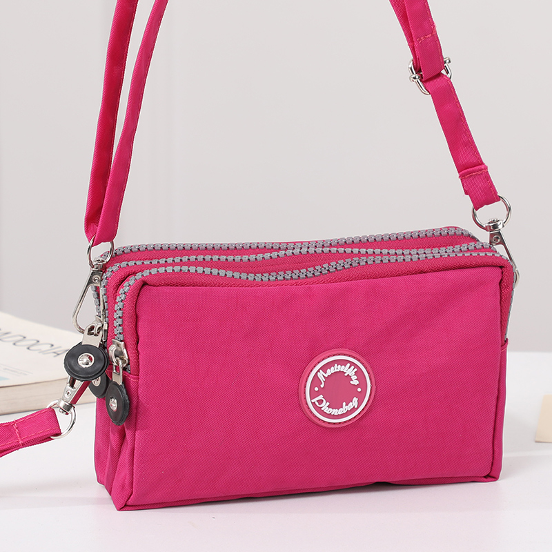 Zipper Phone Wallet Crossbody, Travel 3-in-1 Zipper Wallet: Red