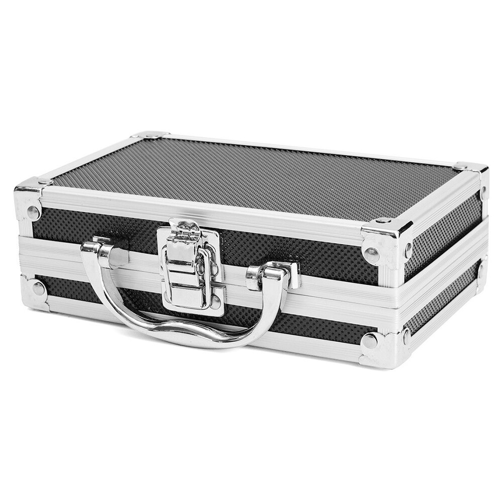 Portable Storage Organiser Aluminum Alloy Hard Carry Lightweight Tool Box Sturdy Magic Props Durable Carry Case Travel Practical: 180x110x55mm