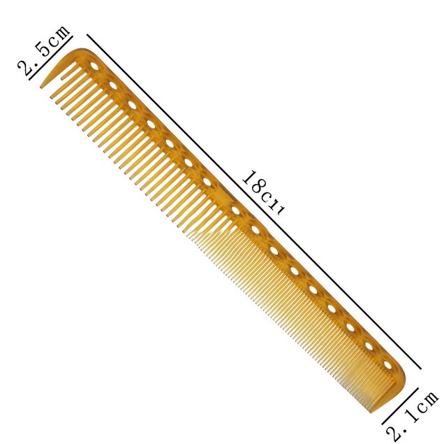 6 Colors Hair Combs Barber Hairdressing Hair Cutting Brush Anti-static Tangle Pro Salon Hair Care Styling Tool: Yellow