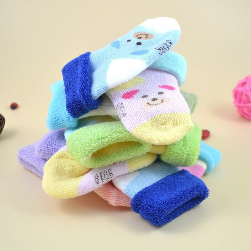 Cartoon Winter Warm Thickening Baby kid Terry Socks Animal GiraffeBear Rabbit Cat Dog Newborn Cotton Boy Girl Cute Toddler Socks