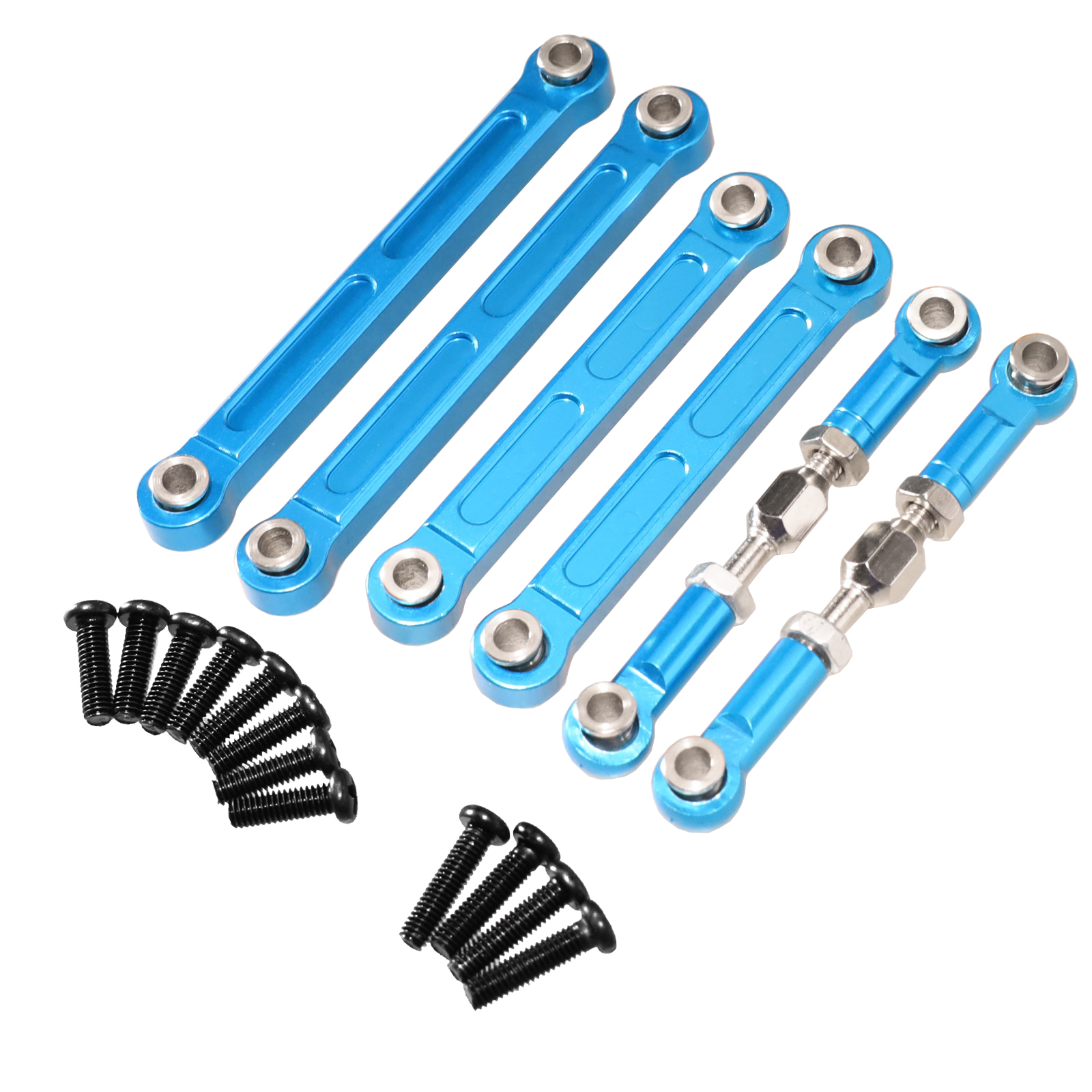 Wltoys 144001 144010 124016 124018 124007 124017 124019 124008 124007 124010 RC coche de control remoto piezas de varilla de mejora de metal: Azul