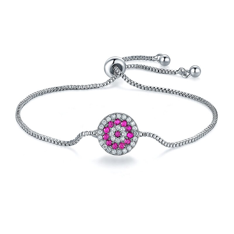 SIPENGJEL modisch Einfache Klassische Kreis Runde böse Auge Armbinde Einstellbar Armbänder Für Frauen Mädchen Freund Schmuck: siiver4
