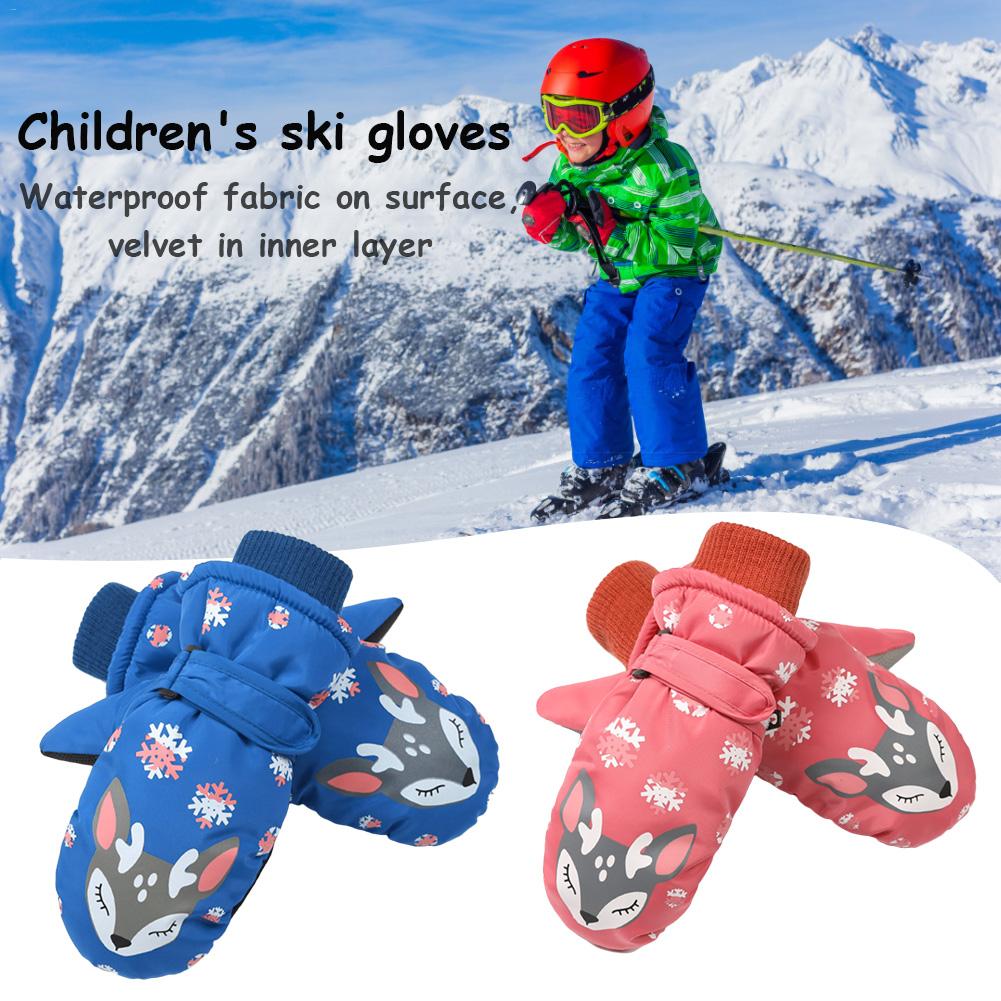 Winter Sneeuwscooter Ski Handschoenen Kids Meisjes Waterdichte Skiën Snowboarden Handschoenen Winddicht Mooie Jongen En Meisjes Handschoenen Voor Buiten