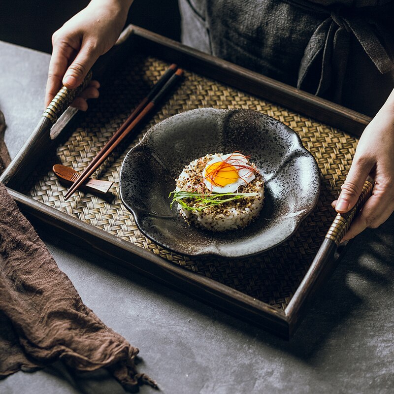 Creatieve Magnolia Bloem Plaat Keramische Plaat Eenvoudige Japanse Restaurant Plaat Diepe Plaat Dim Sum Plaat Kimchi Koude Groente Pla