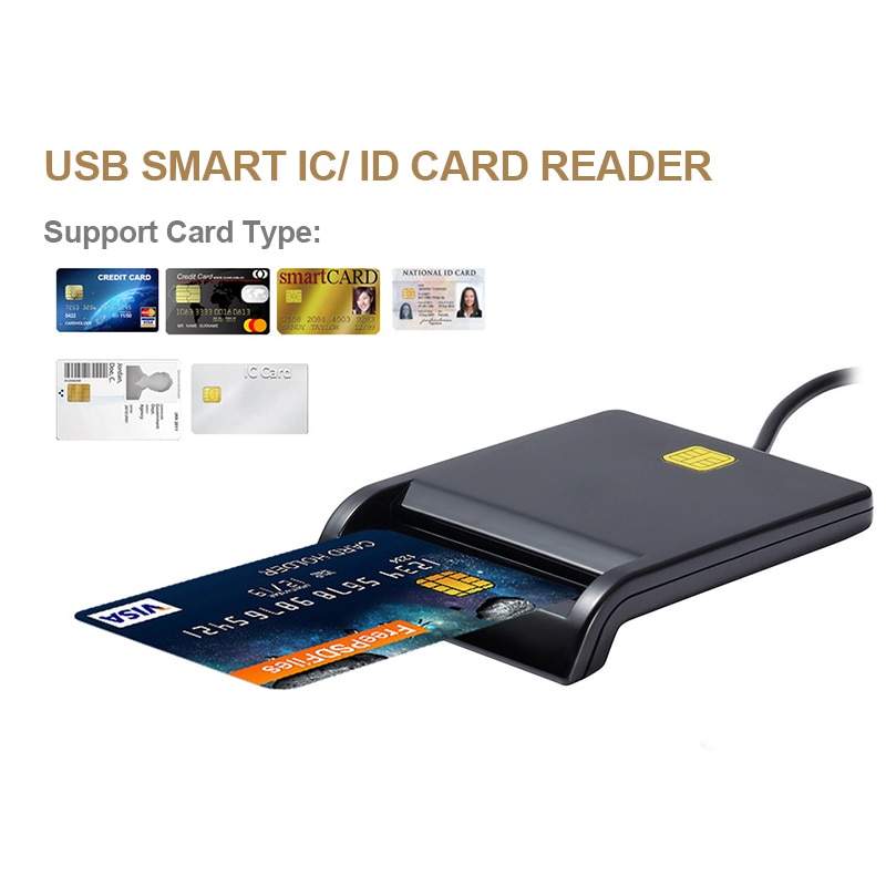 Smart Kaartlezer Voor Bankkaart Ic/Id Card Reader Voor Windows 7 8Linux Os Voor Iso 7816 emv Chip Kaartlezer