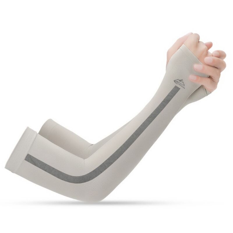Unisex uv-bescherming met ice silk verkoelende armhoezen, upf 50 compressiehoes: 6 ee 501979- gy