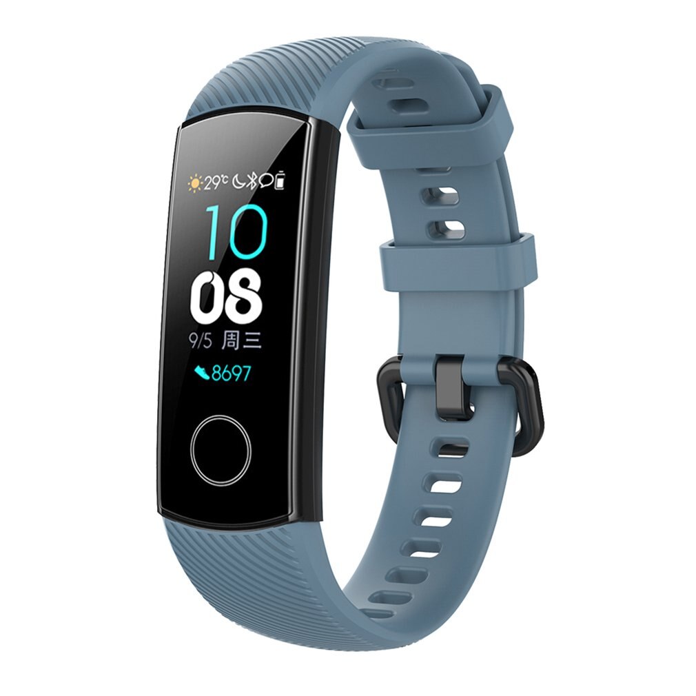 Silikon Bilek Cinturino Da Polso Per Huawei Honor Fascia 5 Standard Smart Wristband di Sport Del Sostituzione Del Braccialetto Cinturino Da Polso Cintura: Rock blue