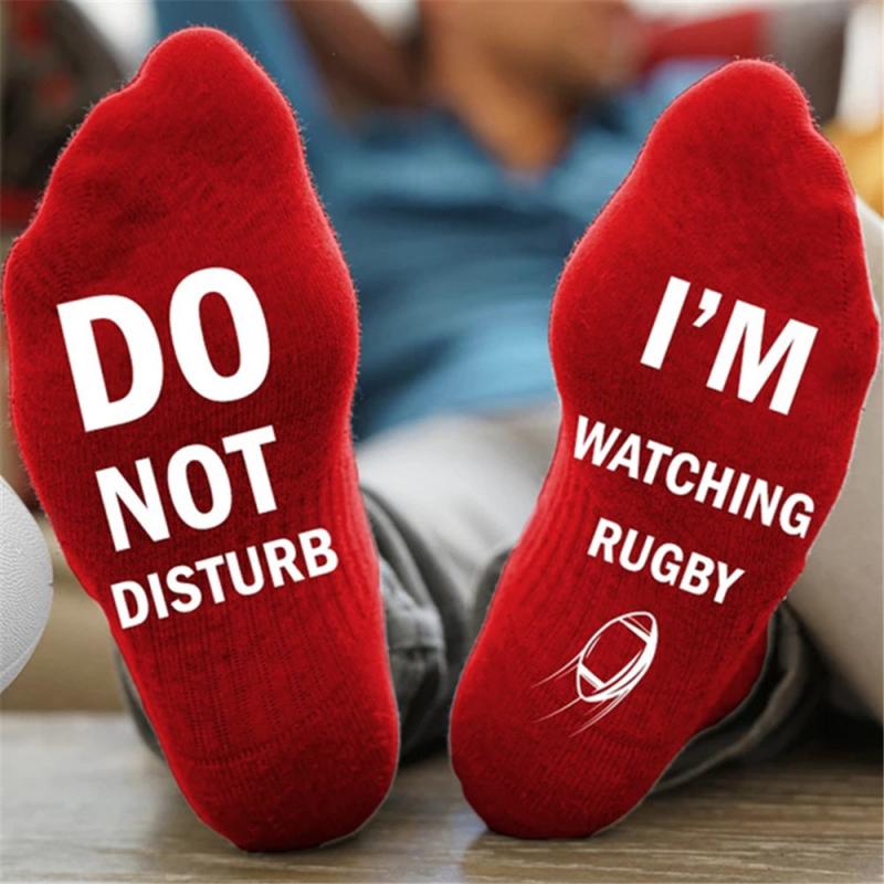 "forstyrr ikke jeg ser rugby" lounge træner sokker unisex varmere sports sokker rugby sokker sokker sokker neutrale sokker