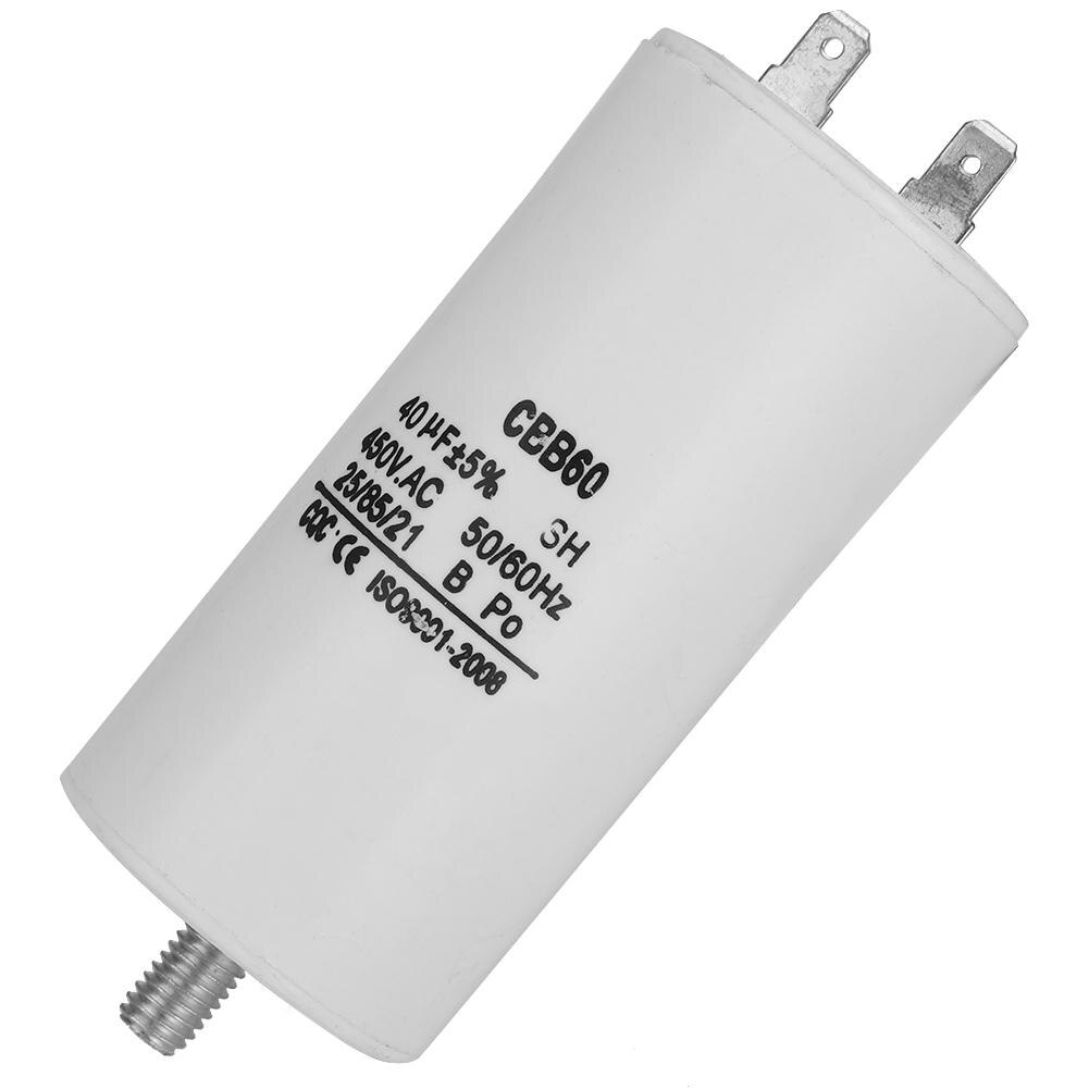 CBB60 450 V 40 uf Waterpomp Condensator Voor Wasmachine 50/60Hz Duurzaam