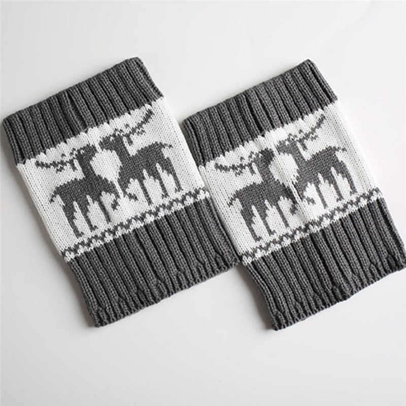 Damen Frauen Strick stricken tanzen Beinlinge Frauen Winter Warme Beinlinge Gestrickte Scoks Häkeln Lange Stiefel Socken: Grau