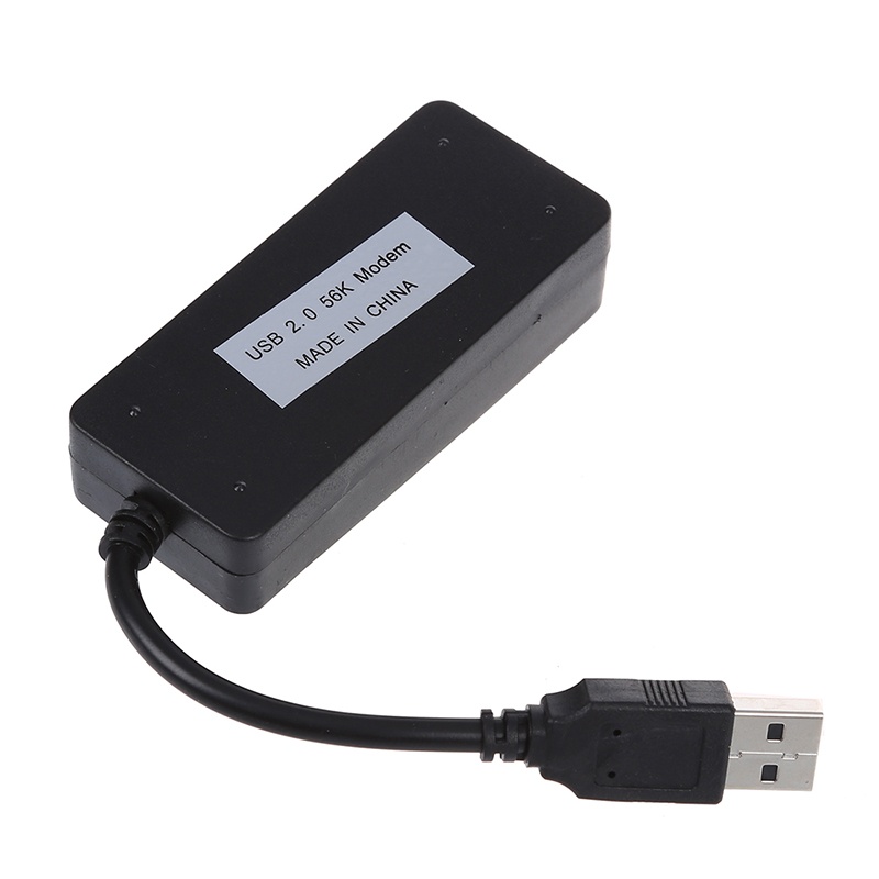 Módem de datos/Fax de 56K con interfaz USB de dos tomas, compatible con identificador de llamadas y detección de anillo distintivo, Detección automática de formato/velocidad negro