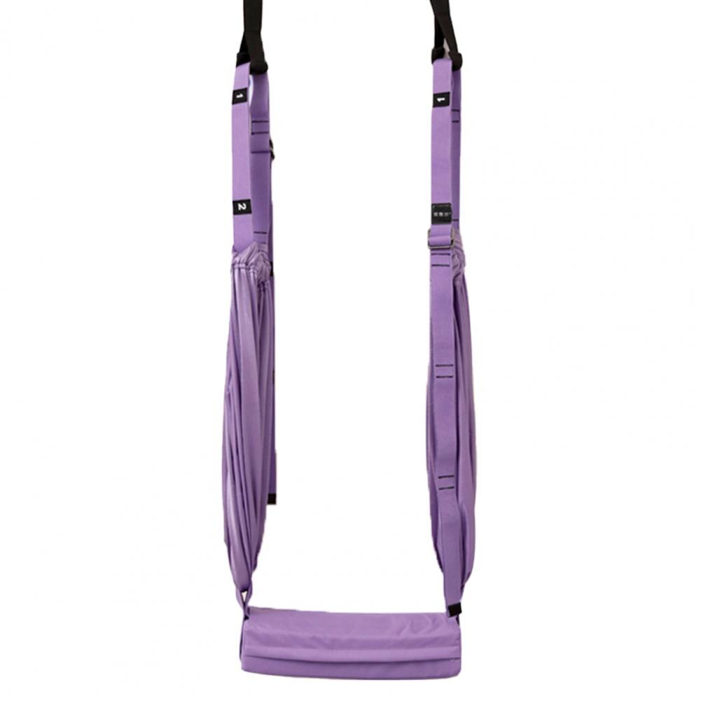 Yoga seil elastische abnehmbare flexibilität üSpund zurück biegen Trainer invertiert luft Yoga seil dehnen gürtel tanzen gürtel: Lila
