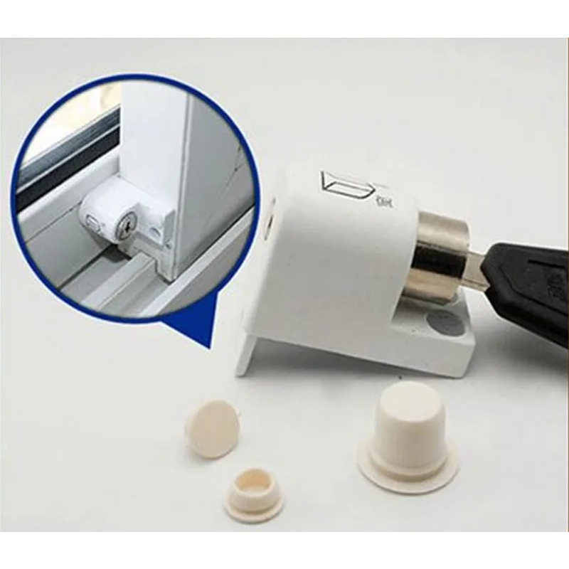 Ventana corredera Patio tornillo cerradura de puerta llave empuje bebé protección de seguridad para niños puerta antirrobo ventana cerradura de seguridad juego de capturas